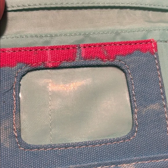 Kavu Canvas Wallet - Blue, Yellow, Pink, Cream - Picture 3 of 5